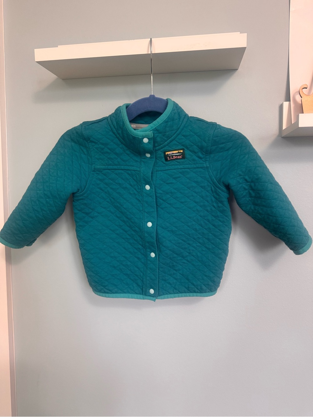 L.L.Bean Quilted Teal Baby Jacket 6-12 months